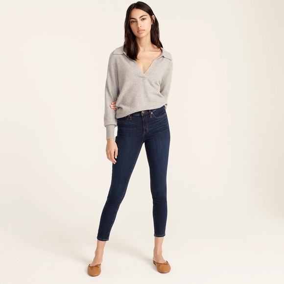 J.Crew 9" High-Rise Toothpick Ankle Skinny Jeans Size 34/18